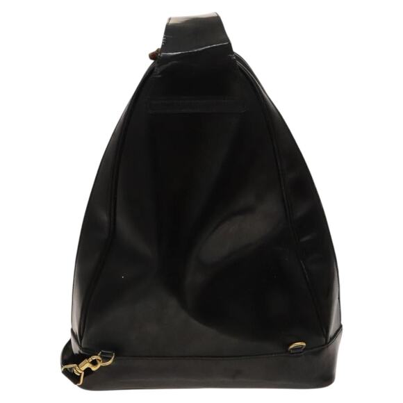 GUCCI Bamboo Shoulder Bag Enamel Black 003 2113 003 2113 - Picture 3 of 12